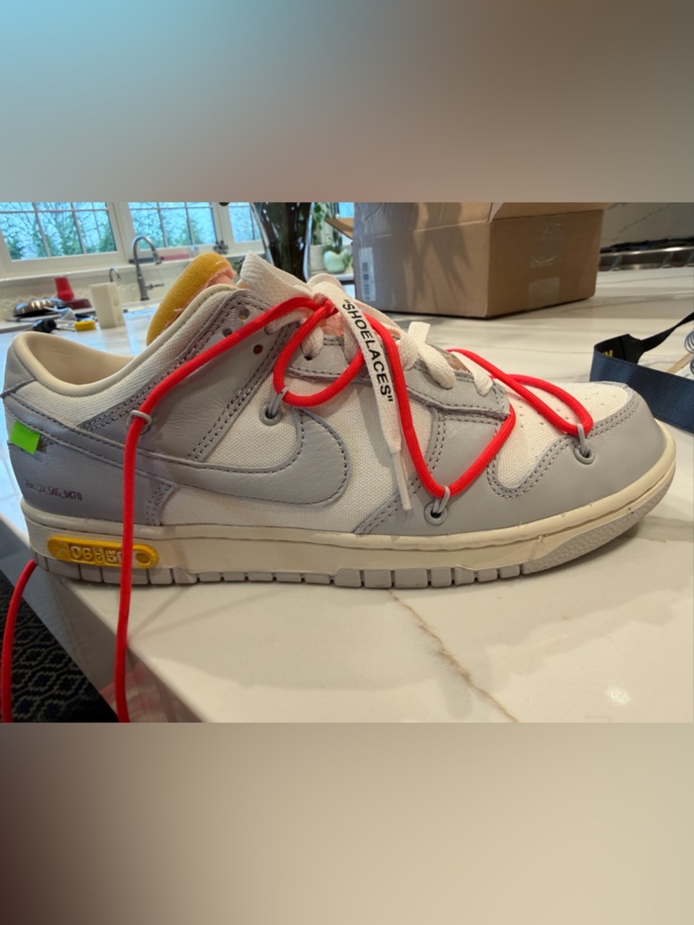Nike Off White x Dunk Low Lot 06/50 - Size 9.5 - worn once!! - Picture 3 of 12